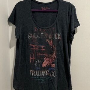 Lucky Brand Women's Dark Gray Graphic Tee